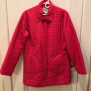 Lilly Pulitzer hot pink quilted jacket w pockets